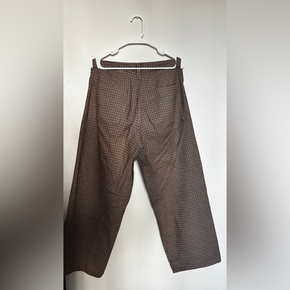 Beaton Linen Houndstooth Wide Leg Pants - Picture 2 of 6